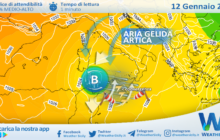 Sicilia: mercoledì vortice gelido sul Mediterraneo. Torna la neve in montagna!