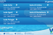 Sicilia, isole minori: condizioni meteo-marine previste per martedì 25 gennaio 2022