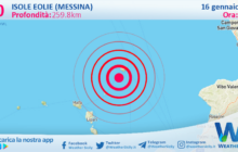 Sicilia: scossa di terremoto magnitudo 3.0 nei pressi di Isole Eolie (Messina)