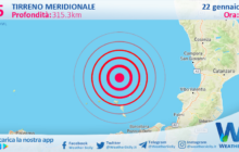 Sicilia: scossa di terremoto magnitudo 3.5 nel Tirreno Meridionale (MARE)