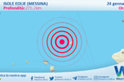 Sicilia: scossa di terremoto magnitudo 3.1 nei pressi di Isole Eolie (Messina)