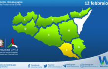 Sicilia: avviso rischio idrogeologico per sabato 12 febbraio 2022