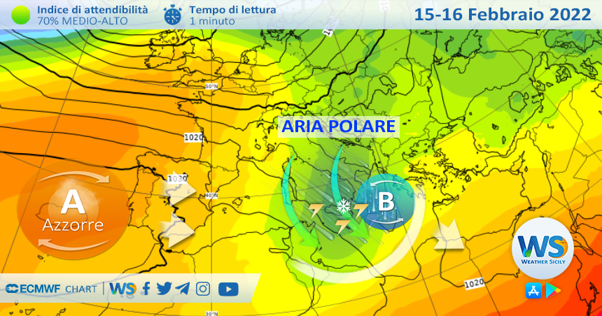 Sicilia, torna il maltempo martedì e mercoledì: è in arrivo una perturbazione polare!
