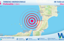 Sicilia: scossa di terremoto magnitudo 2.5 nel Tirreno Meridionale (MARE)