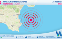 Sicilia: scossa di terremoto magnitudo 3.5 nel Mar Ionio Meridionale (MARE)