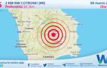 Sicilia: scossa di terremoto magnitudo 2.5 nei pressi di Cotronei (KR)