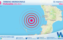 Sicilia: scossa di terremoto magnitudo 3.0 nel Tirreno Meridionale (MARE)