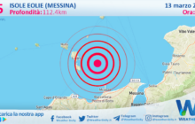 Sicilia: scossa di terremoto magnitudo 2.5 nei pressi di Isole Eolie (Messina)