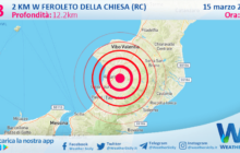 Sicilia: scossa di terremoto magnitudo 3.3 nei pressi di Feroleto della Chiesa (RC)