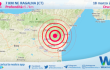 Scossa di terremoto magnitudo 3.2 nei pressi di Ragalna (CT)