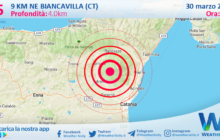Scossa di terremoto magnitudo 2.5 nei pressi di Biancavilla (CT)