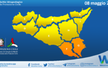 Sicilia: emessa allerta meteo arancione sul comparto sud-orientale per domenica 8 maggio 2022. Gialla altrove.