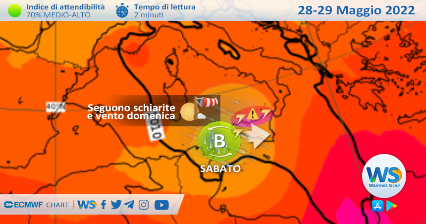 Sicilia: forti temporali sabato con rischio grandine. Crollo delle temperature!