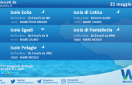 Sicilia, isole minori: condizioni meteo-marine previste per sabato 21 maggio 2022