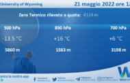 Sicilia: Radiosondaggio Trapani Birgi di sabato 21 maggio 2022 ore 12:00