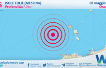 Scossa di terremoto magnitudo 2.6 nei pressi di Isole Eolie (Messina)