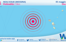 Scossa di terremoto magnitudo 3.1 nei pressi di Isole Eolie (Messina)