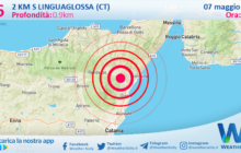 Scossa di terremoto magnitudo 2.6 nei pressi di Linguaglossa (CT)