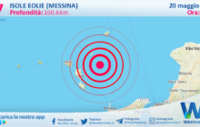 Scossa di terremoto magnitudo 2.7 nei pressi di Isole Eolie (Messina)