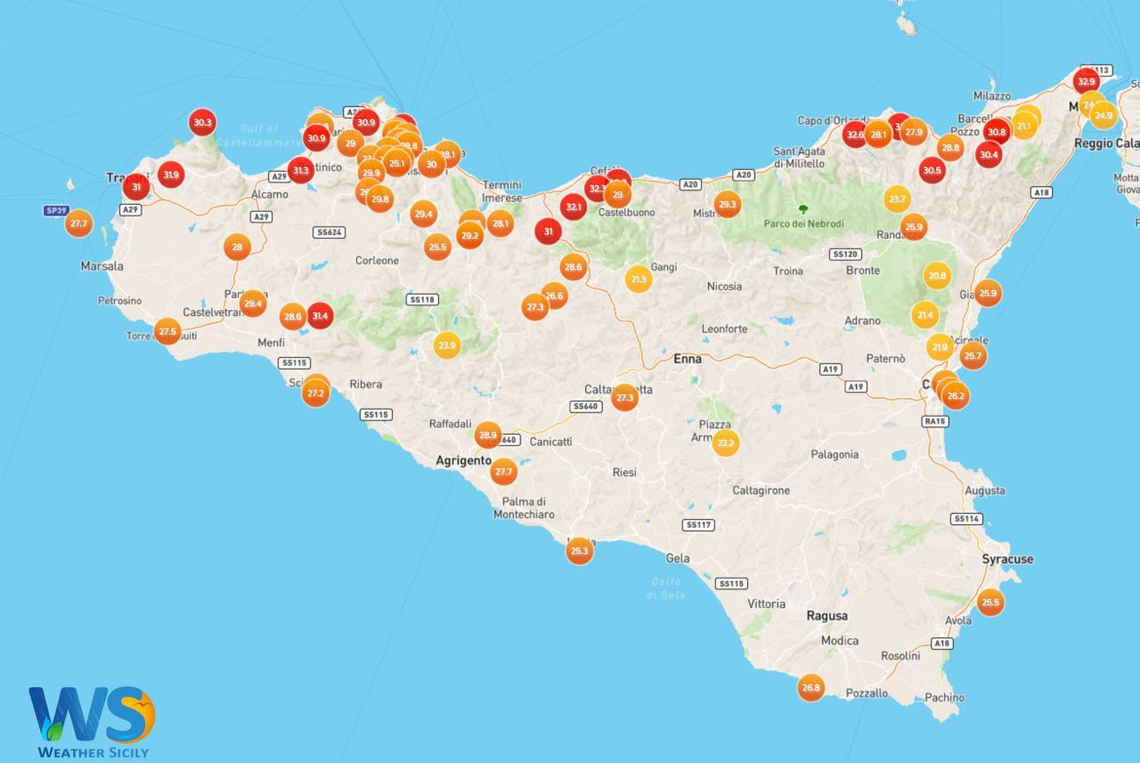 Sicilia: notte di caldo intenso sull'isola