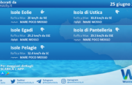 Sicilia, isole minori: condizioni meteo-marine previste per sabato 25 giugno 2022