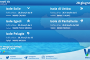 Sicilia, isole minori: condizioni meteo-marine previste per martedì 28 giugno 2022