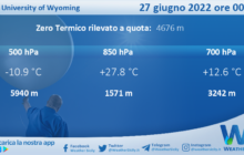 Sicilia: Radiosondaggio Trapani Birgi di lunedì 27 giugno 2022 ore 00:00