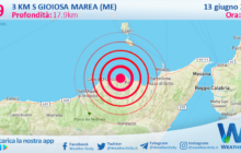 Scossa di terremoto magnitudo 2.9 nei pressi di Gioiosa Marea (ME)