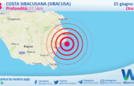 Scossa di terremoto magnitudo 2.8 nei pressi di Costa Siracusana (Siracusa)
