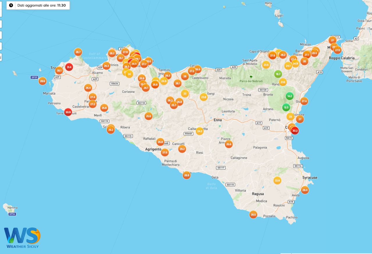 Sicilia: via l'africano, si torna a respirare! Le temperature minime registrate.