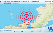 Scossa di terremoto magnitudo 2.7 nei pressi di Costa Siciliana nord-orientale (Messina)