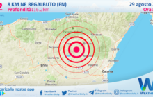 Scossa di terremoto magnitudo 3.2 nei pressi di Regalbuto (EN)