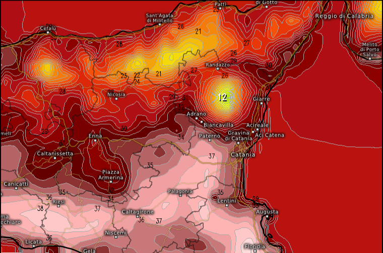 Meteo Sicilia: nuova ondata di caldo al via. Domenica possibili punte fino a +39/+40°C!