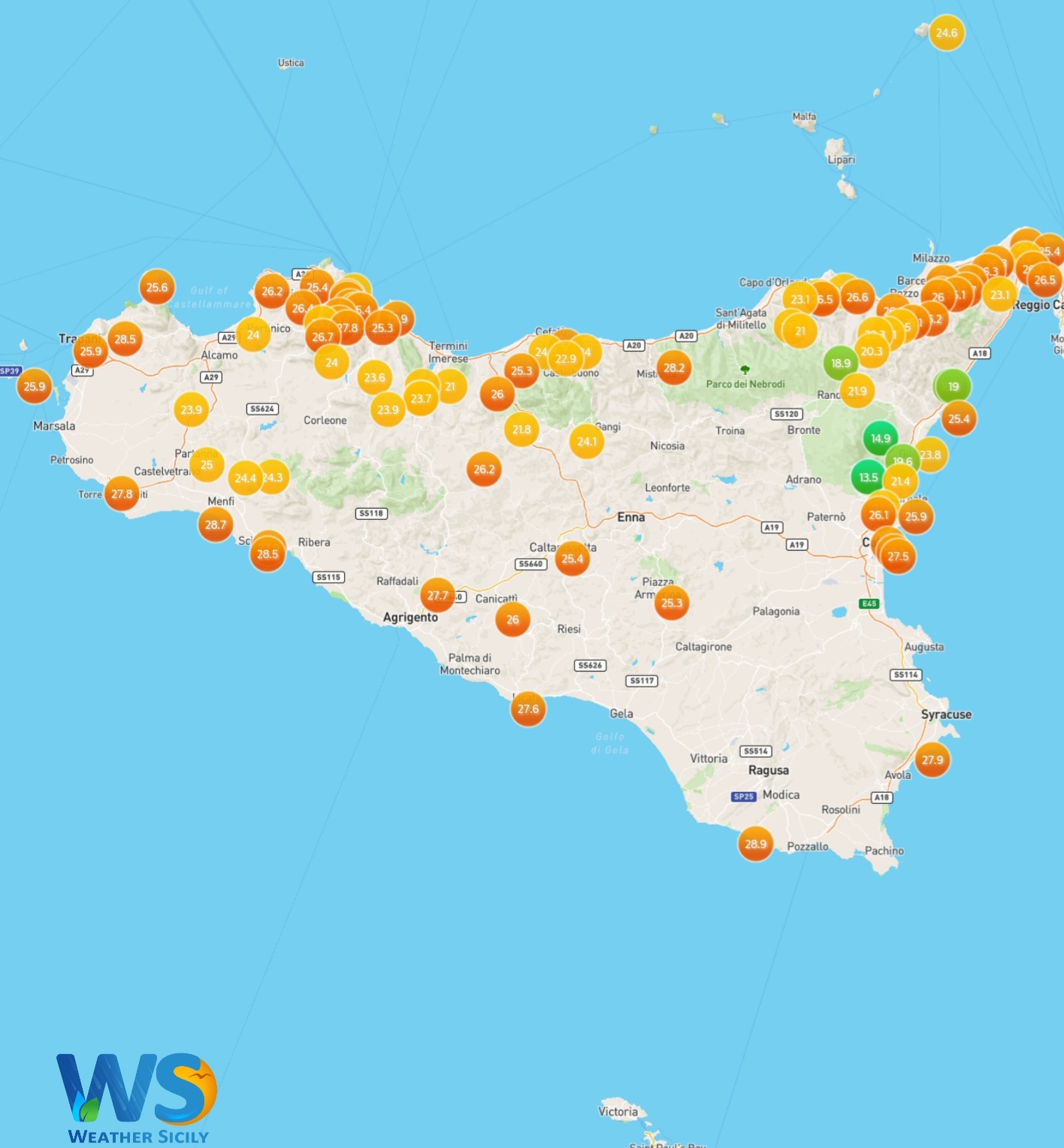 Meteo Sicilia: fine del caldo! Calo termico arrivato.