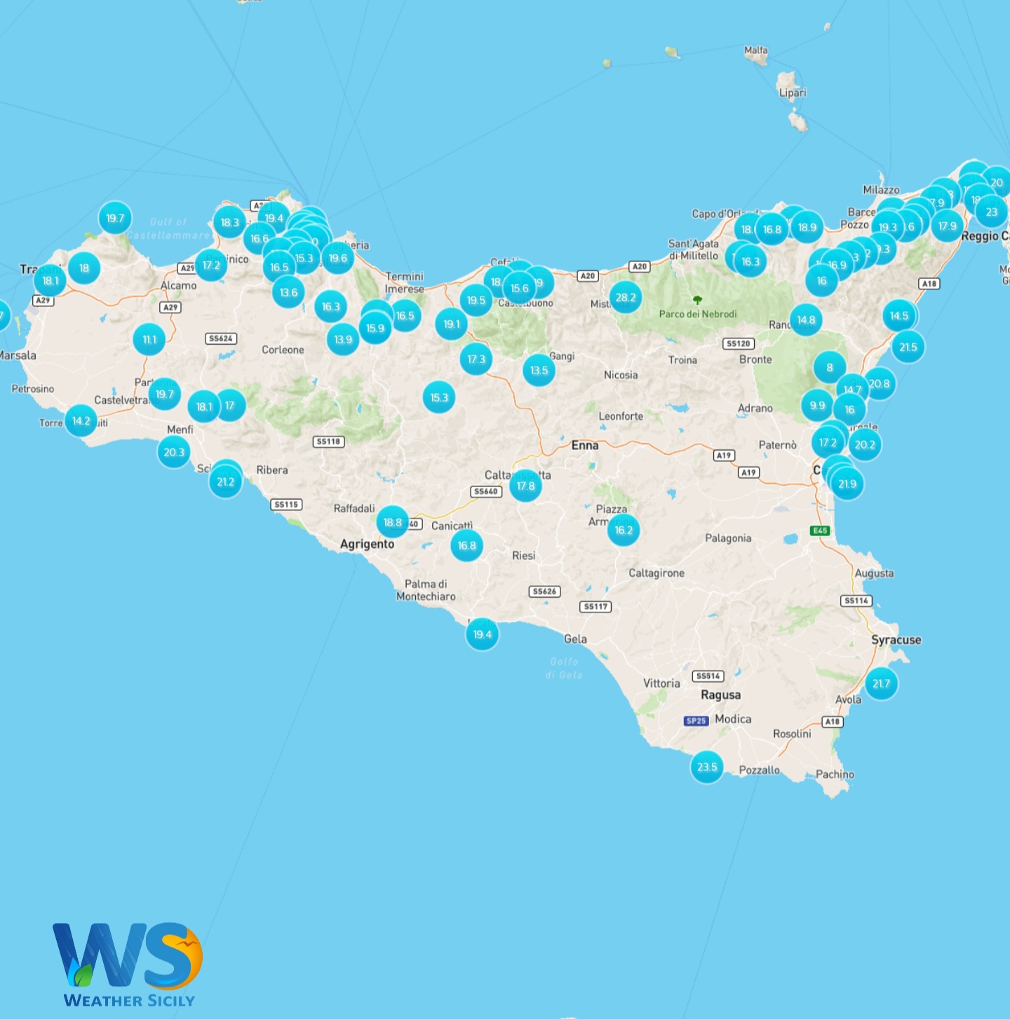 Meteo Sicilia: primo fresco stamane! le temperature minime registrate.