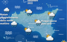 Meteo Sicilia: ultime piogge sulle zone sud-orientali. Dalla notte avanza un nuovo peggioramento da W.