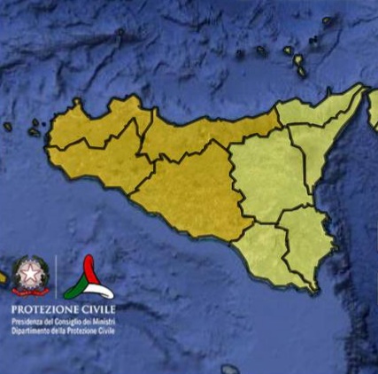 Meteo Sicilia: allerta arancione della Protezione Civile sulla Sicilia centro-occidentale! Gialla per i restanti settori.