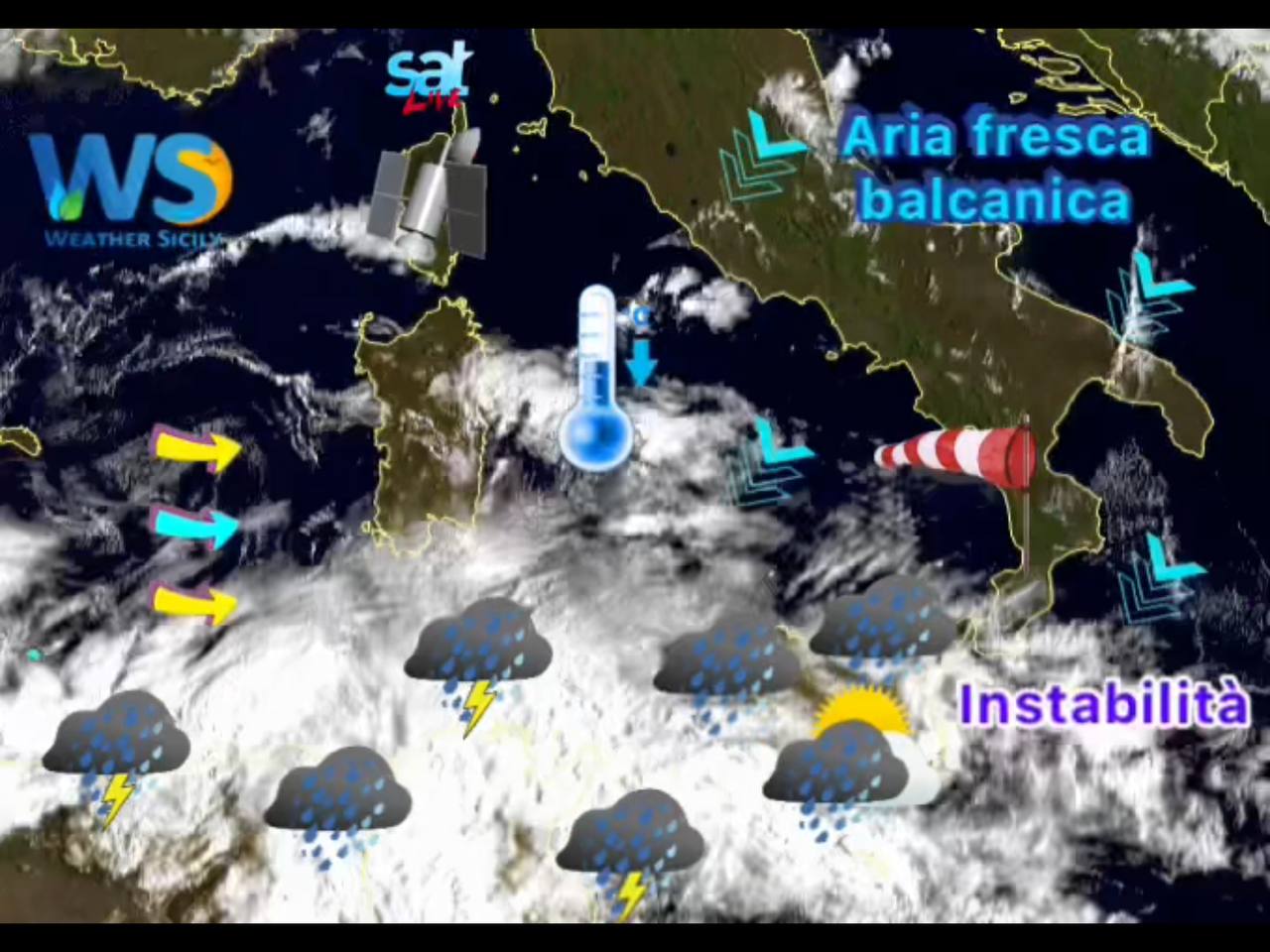 Meteo Sicilia: le piogge in tempo reale e gli accumuli parziali registrati!