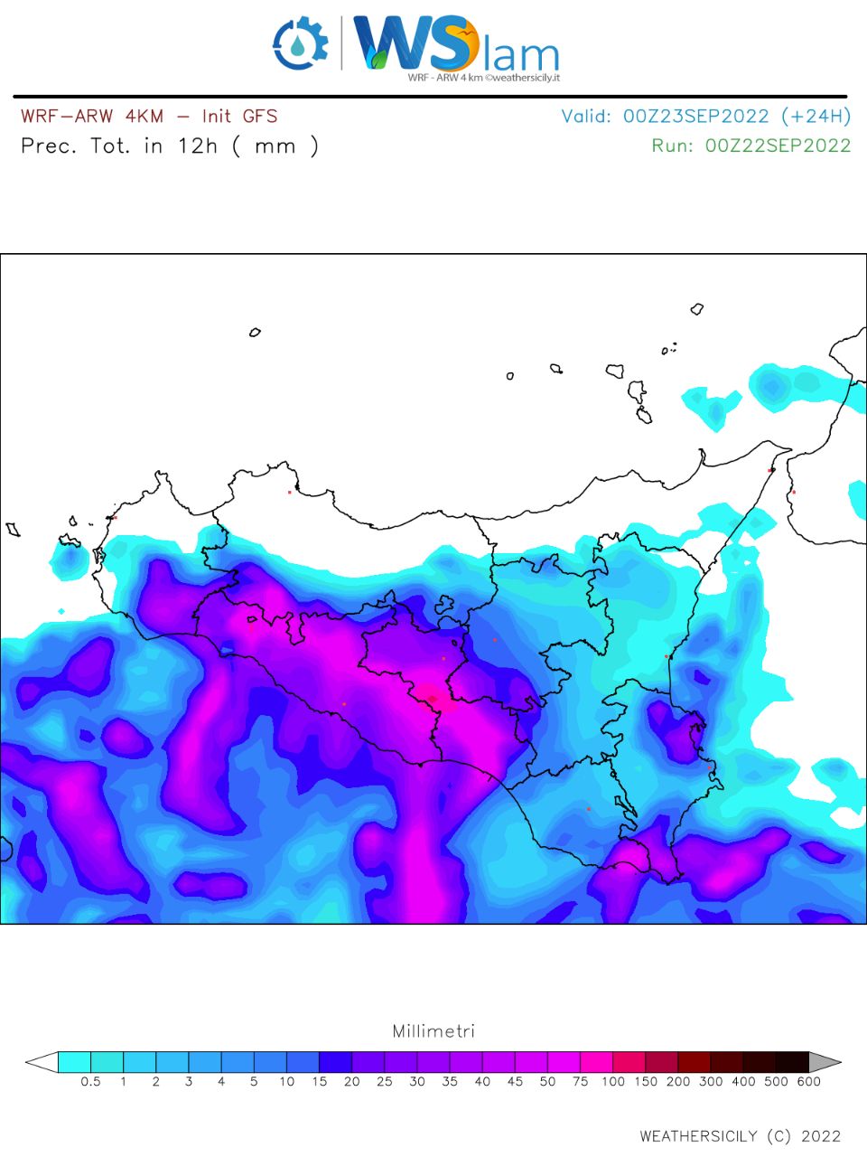 Meteo Sicilia: rischio nubifragi sulle zone interne centro-occidentali e meridionali dell'isola!