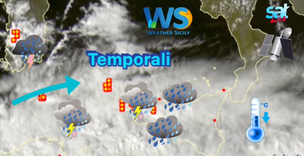 Meteo Sicilia: temporali e piogge sparse in atto!