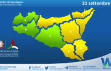 Sicilia: avviso rischio idrogeologico per mercoledì 21 settembre 2022