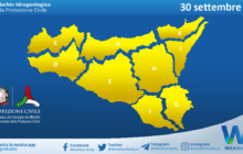 Sicilia: avviso rischio idrogeologico per venerdì 30 settembre 2022