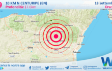 Scossa di terremoto magnitudo 2.9 nei pressi di Centuripe (EN)