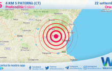 Scossa di terremoto magnitudo 3.6 nei pressi di Paternò (CT)
