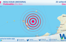 Scossa di terremoto magnitudo 2.7 nei pressi di Isole Eolie (Messina)