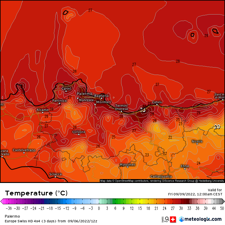 Meteo Sicilia: picco del caldo tra giovedì e venerdì. Possibili picchi over +30°C notturni!