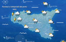 Meteo Sicilia: rovesci e temporali in arrivo tra il pomeriggio/sera odierno sui settori occidentali!