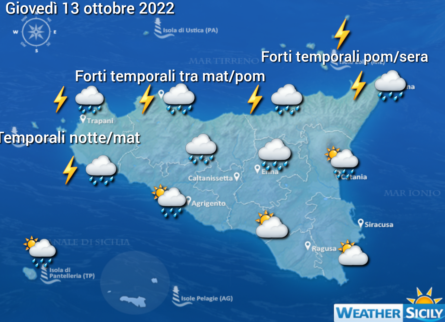 Meteo Sicilia: temporali e locali nubifragi tra stanotte e domani!