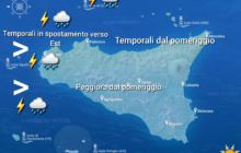 Meteo Sicilia: intensa linea temporalesca in formazione! Piogge e temporali in atto sul trapanese in spostamento verso Est nelle prossime ore!