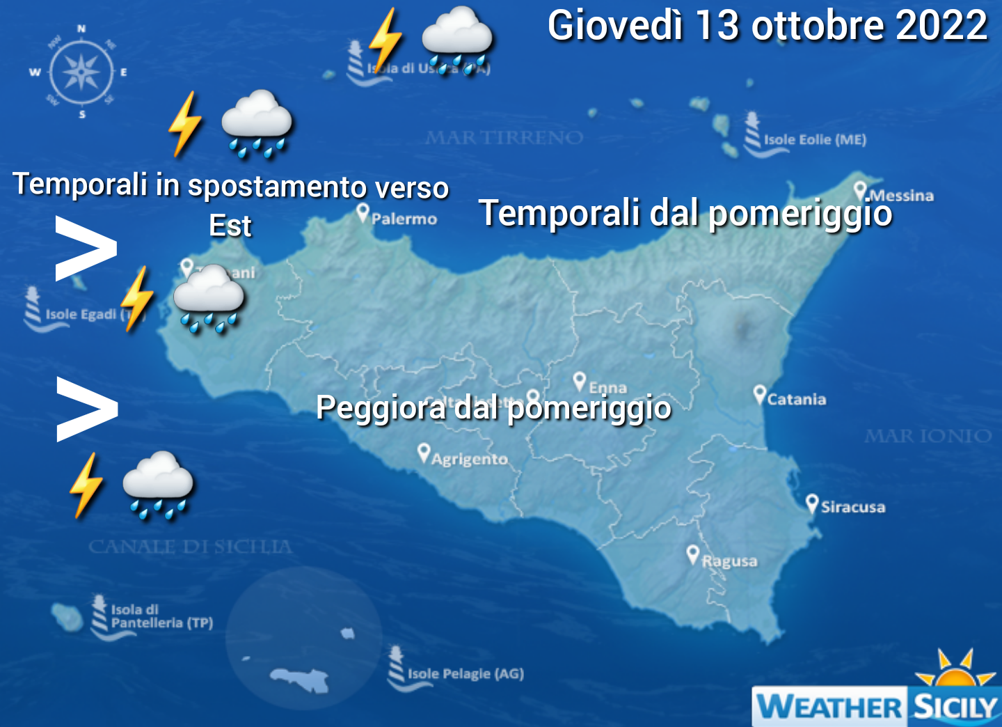Meteo Sicilia: intensa linea temporalesca in formazione! Piogge e temporali in atto sul trapanese in spostamento verso Est nelle prossime ore!